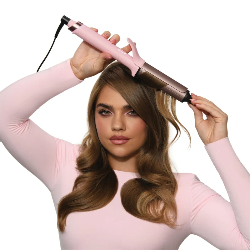 Chronos Curve Grand Curling Tong in Dusted Pink