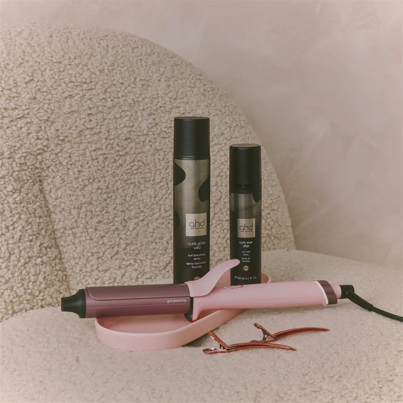 Chronos Curve Grand Curling Tong in Dusted Pink