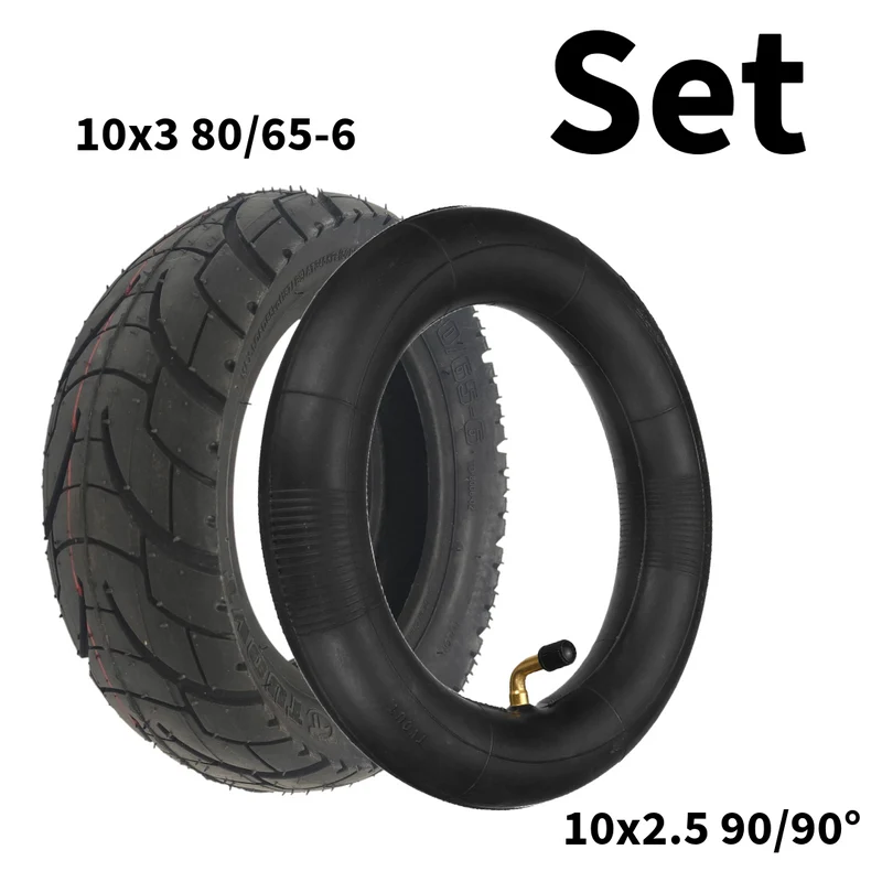 IOHawk Legend 80/65-6 (10x3) Reifen Set mit 10x2.5 90° Schlauch