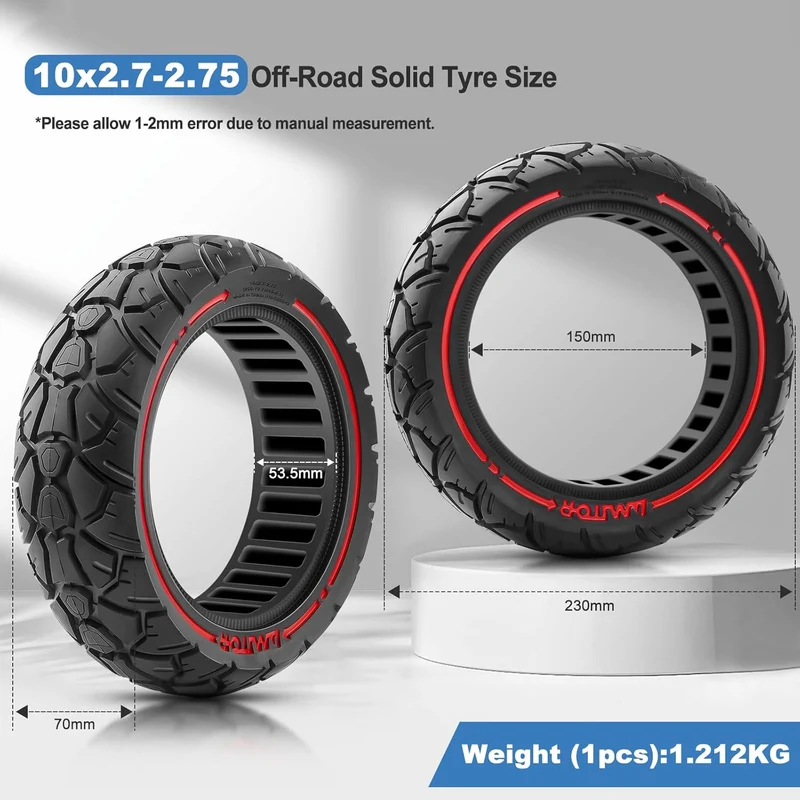 Amitor Offroad Vollgummireifen 10x2.70-6.5 ,--, 10x2.75-6.5