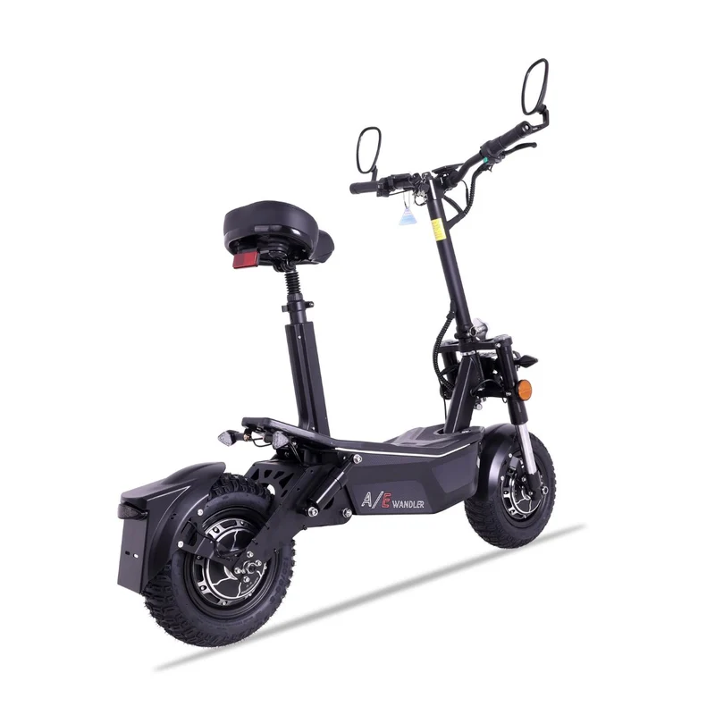 WANDLER A/E Schwarz – robuster Allrad Elektroroller 45 km/h mit Sitz