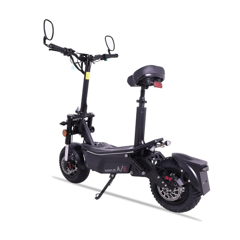 WANDLER A/E Schwarz – robuster Allrad Elektroroller 45 km/h mit Sitz