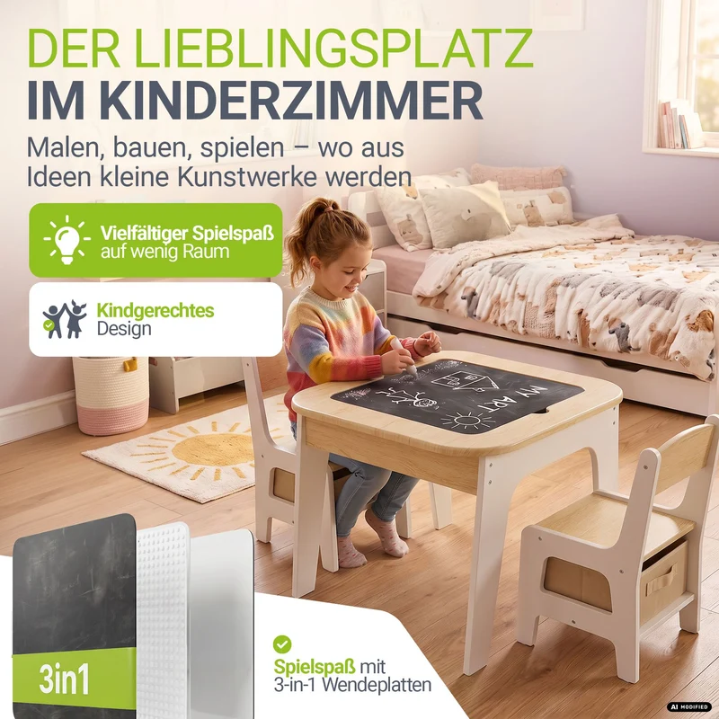 Spieltisch mit zwei Stühlen Milou