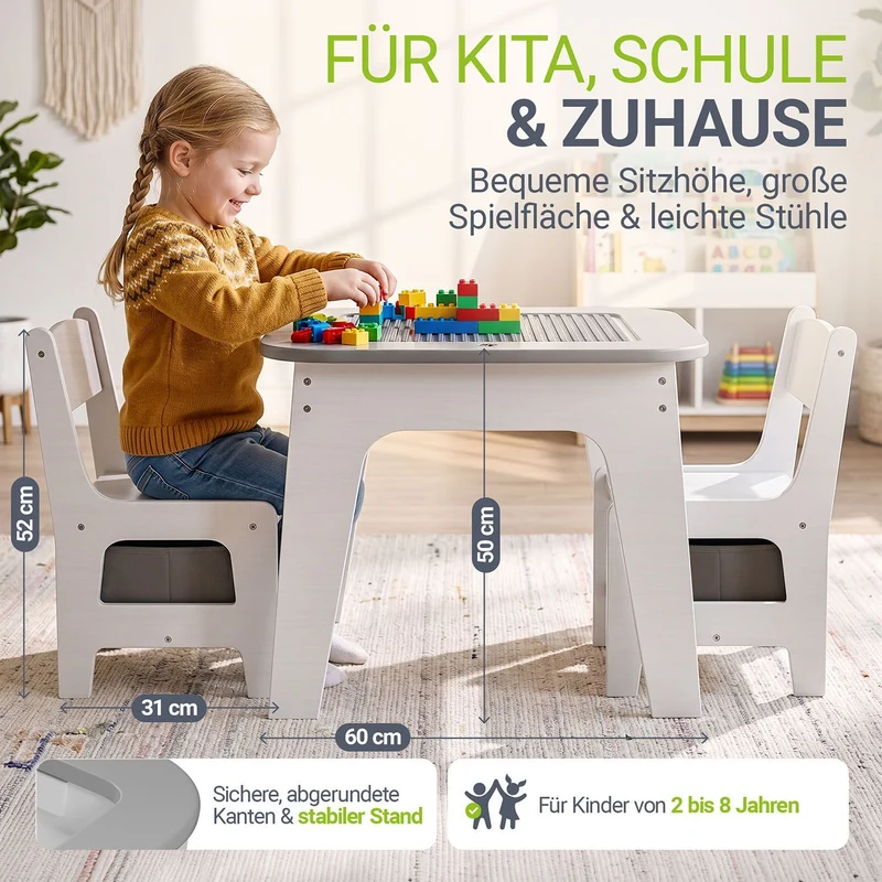 Spieltisch mit zwei Stühlen Milou