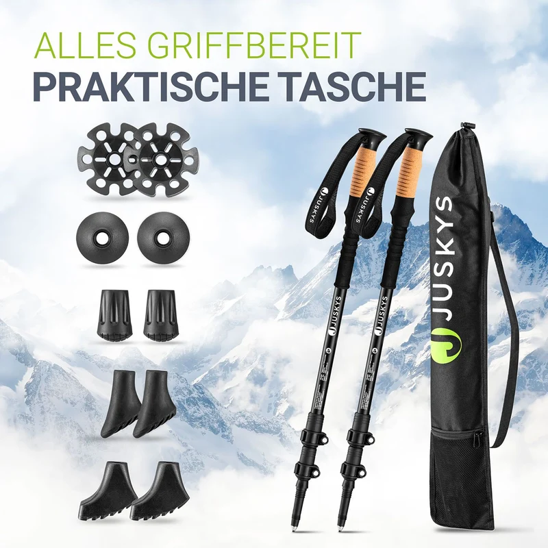 Nordic Walking Wanderstöcke mit Zubehör