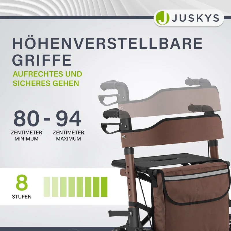 Aluminium Rollator Vital mit Sitz