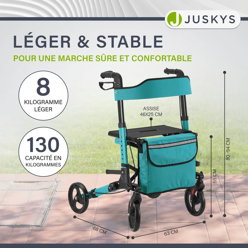 Aluminium Rollator Vital mit Sitz