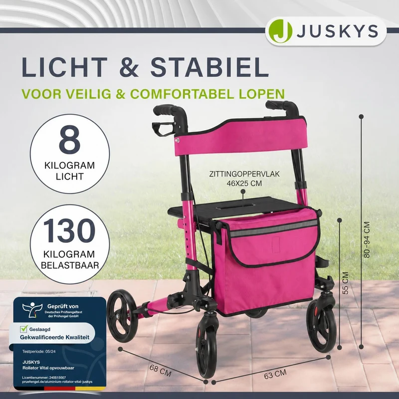 Aluminium Rollator Vital mit Sitz