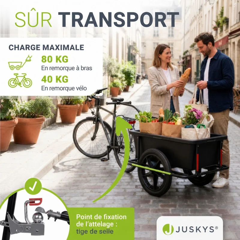 Transportanhänger / Fahrradanhänger 90 Liter