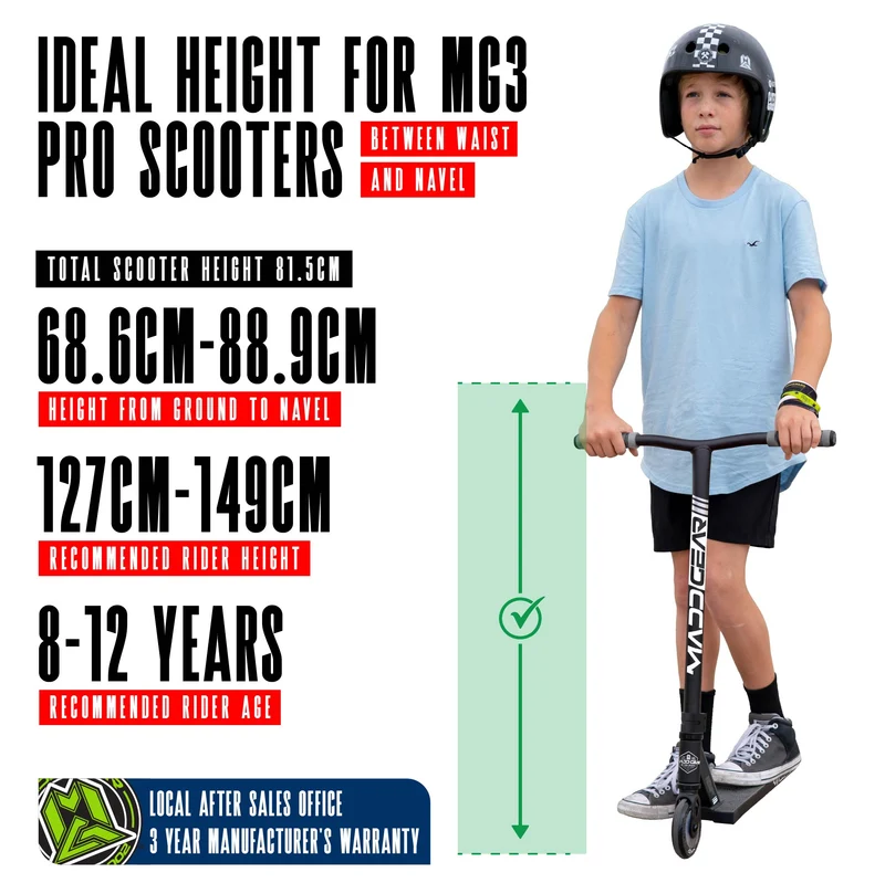 Madd Gear MG3 Zen Stunt Scooter – Schwarz