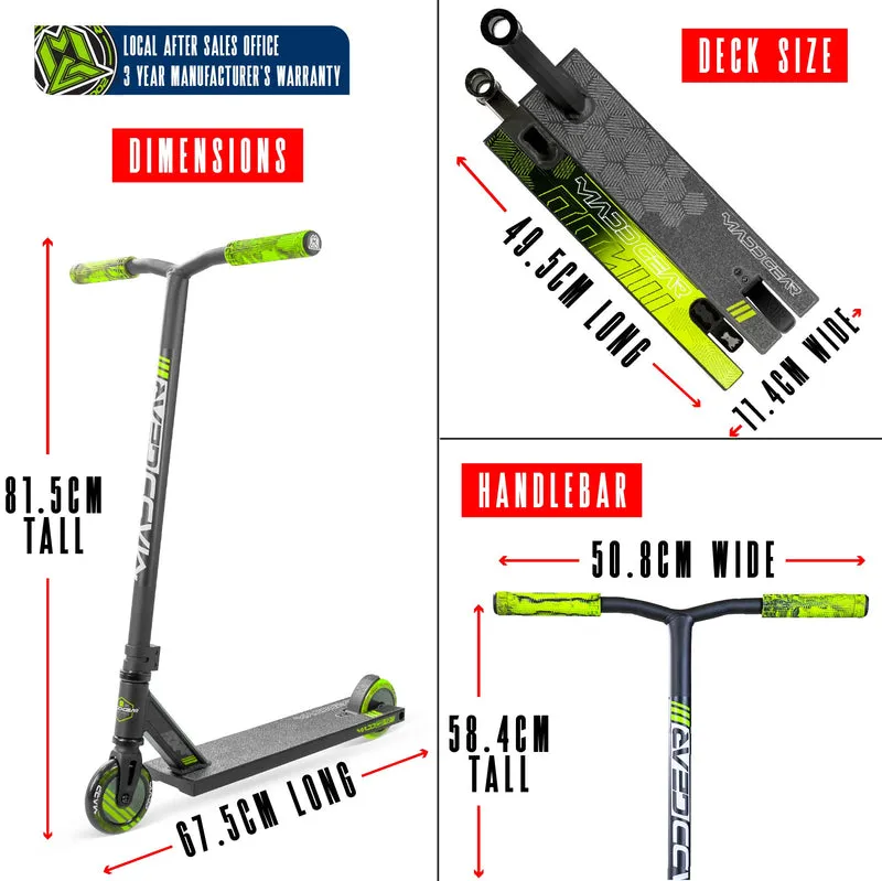 Madd Gear MG3 Zen Stunt Scooter – Schwarz Grün