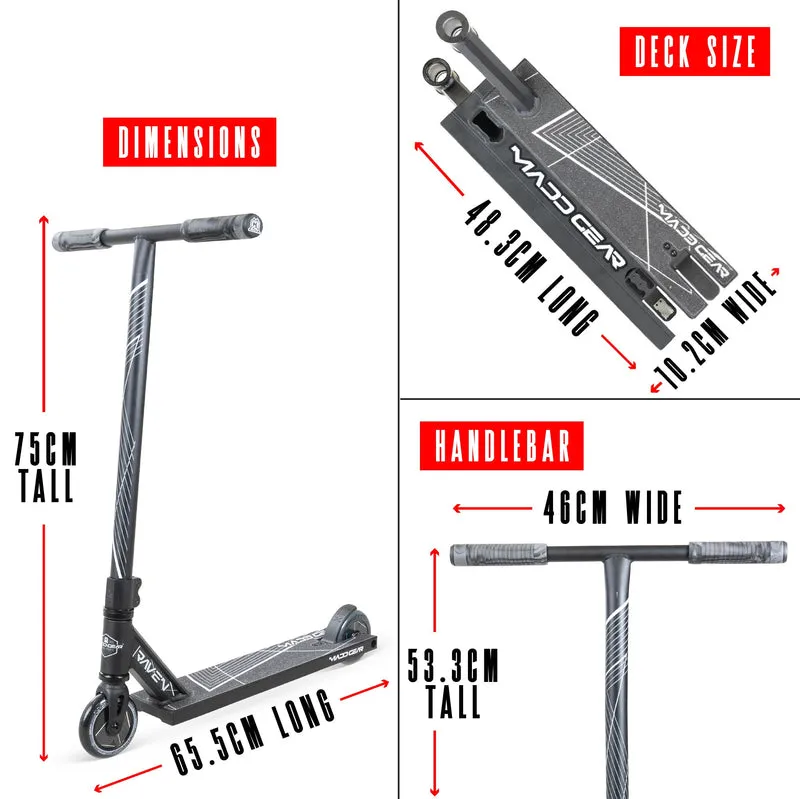 Madd Gear MG1 Raven Stunt Scooter – Schwarz