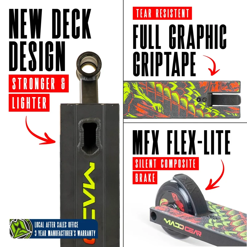Madd Gear MG2 Venom Stunt Scooter – Schwarz Grün