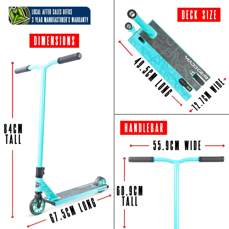 Madd Gear MG4 Titan Stunt Scooter – Türkis