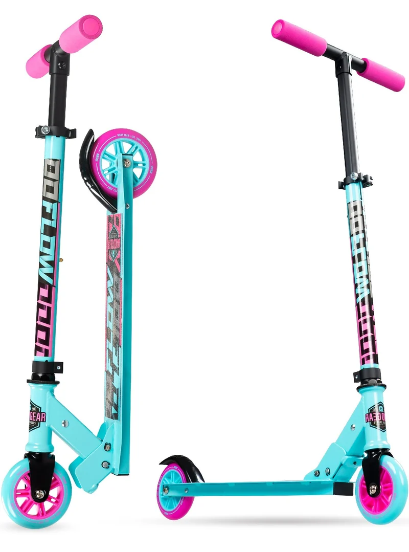 Carve 100 Folding Stunt Scooter - Teal-Pink