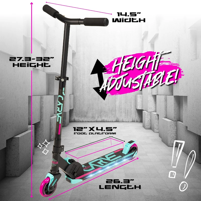 Flight Light-Up Scooter - Pink Teal