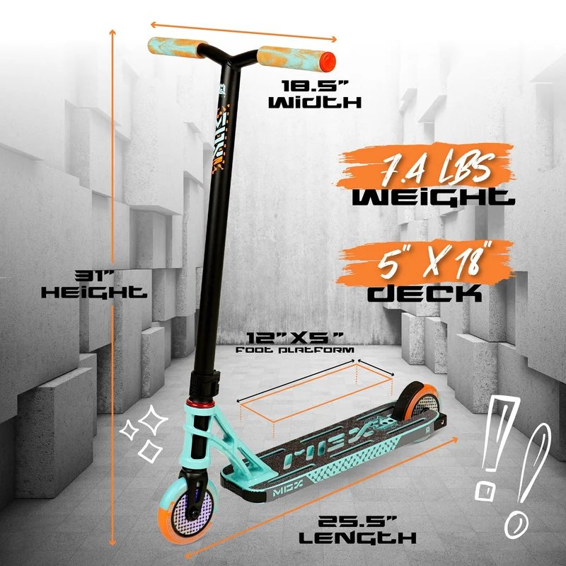 MGX S2 Stunt Scooter - Teal Orange