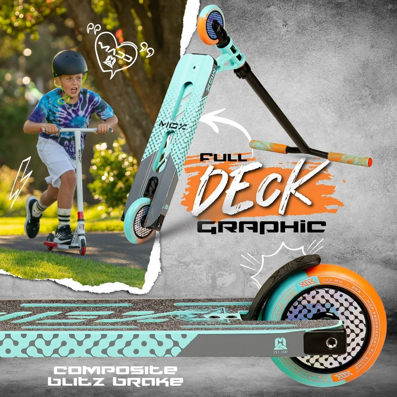MGX S2 Stunt Scooter - Teal Orange