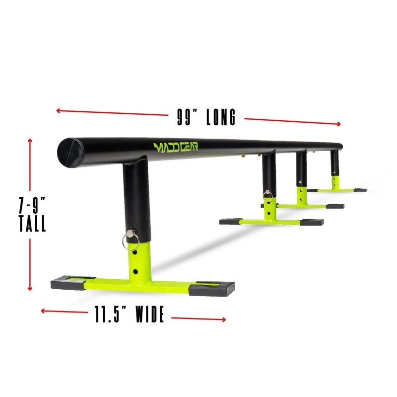 99" Adjustable Grind Rail - Black Green