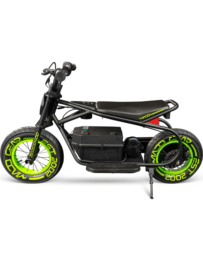 Madd Gear Roadster 400 Electric Mini Bike - Black Green