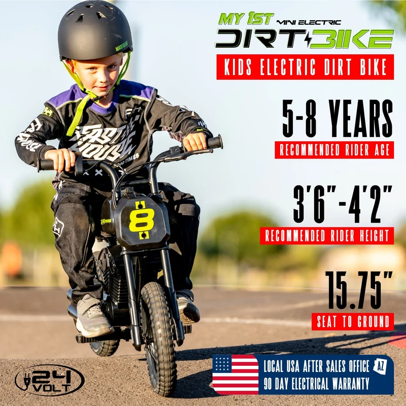 Madd Gear My 1st Mini Electric Dirt Bike - Black Green
