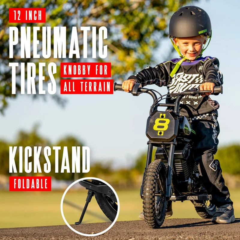 Madd Gear My 1st Mini Electric Dirt Bike - Black Green