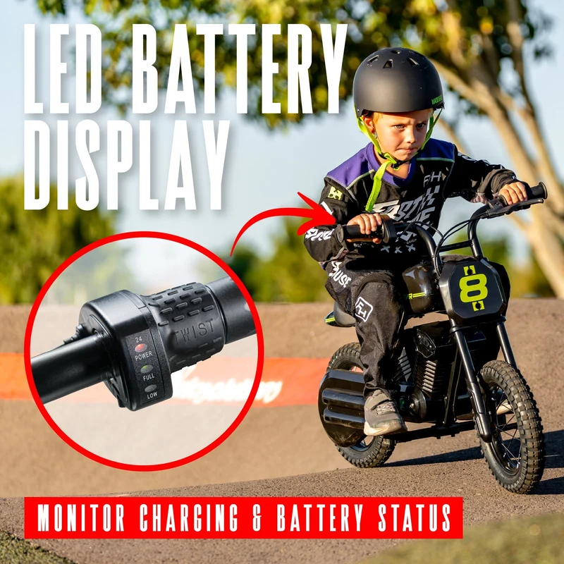 Madd Gear My 1st Mini Electric Dirt Bike - Black Green