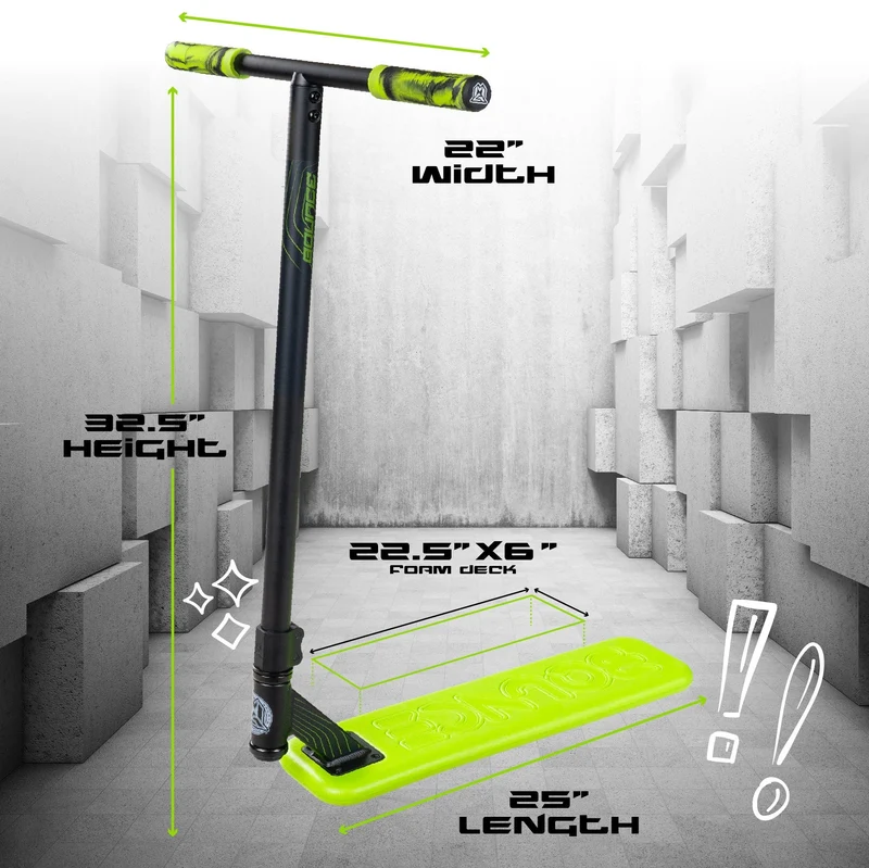 MG Bounce Trampoline Pro Stunt Scooter - Green