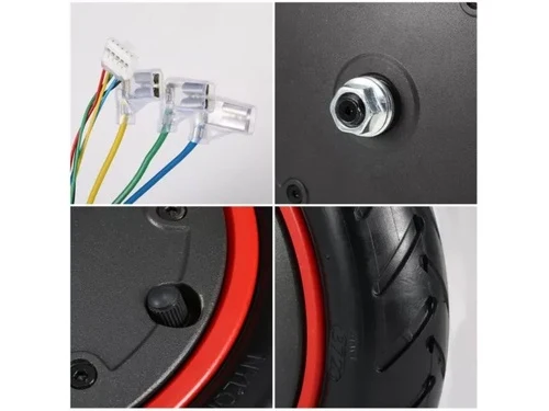 Motor 350W 36V + Luftreifen 8,5 Zoll, Elektroroller-Hinterradnaben Motor Antriebsräder für Xiaomi M365Pro