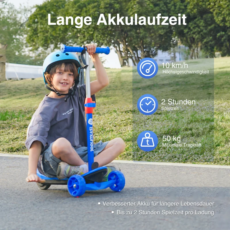 MiniSpider 2-in-1 Elektrischer Dreirad-Kinderscooter und Skateboard für Kinder ab 3 Jahre (Höhenverstellbare)