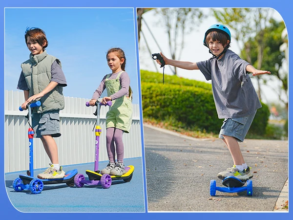 MiniSpider 2-in-1 Elektrischer Dreirad-Kinderscooter und Skateboard für Kinder ab 3 Jahre (Höhenverstellbare)