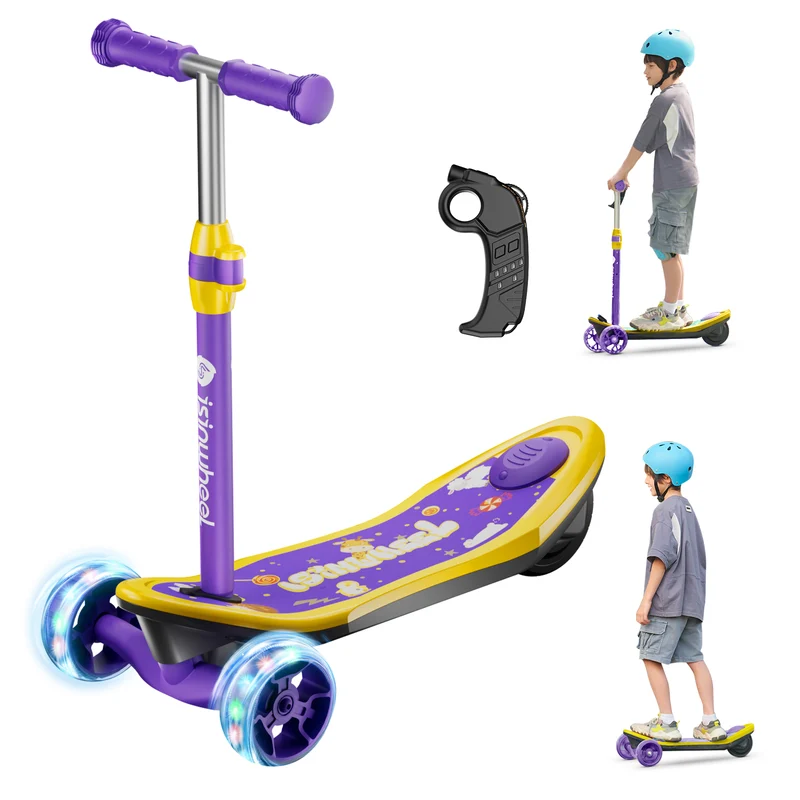 MiniSpider 2-in-1 Elektrischer Dreirad-Kinderscooter und Skateboard für Kinder ab 3 Jahre (Höhenverstellbare)