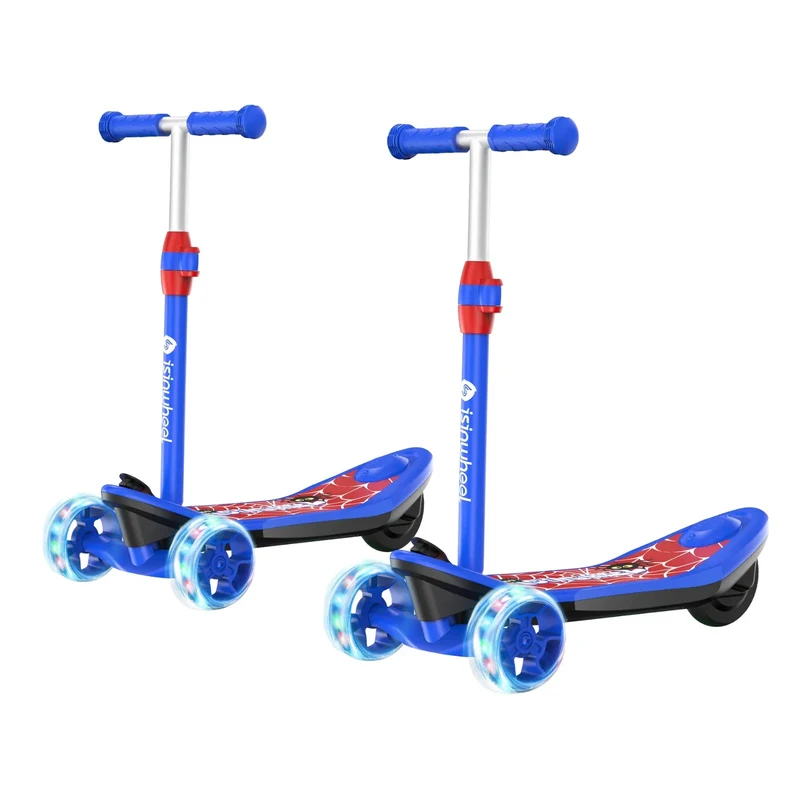 MiniSpider 2-in-1 Elektrischer Dreirad-Kinderscooter und Skateboard für Kinder ab 3 Jahre (Höhenverstellbare)