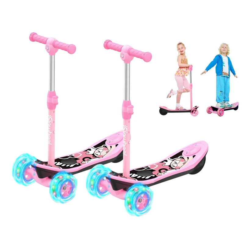 MiniSpider 2-in-1 Elektrischer Dreirad-Kinderscooter und Skateboard für Kinder ab 3 Jahre (Höhenverstellbare)
