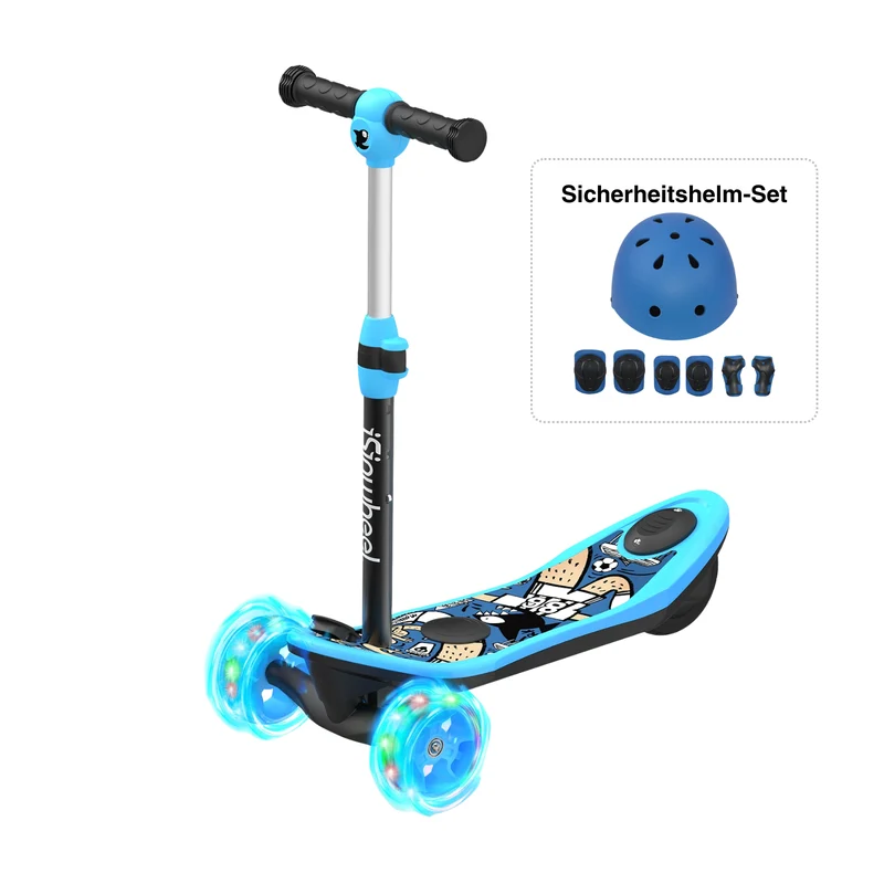 MiniSpider 2-in-1 Elektrischer Dreirad-Kinderscooter und Skateboard für Kinder ab 3 Jahre (Höhenverstellbare)
