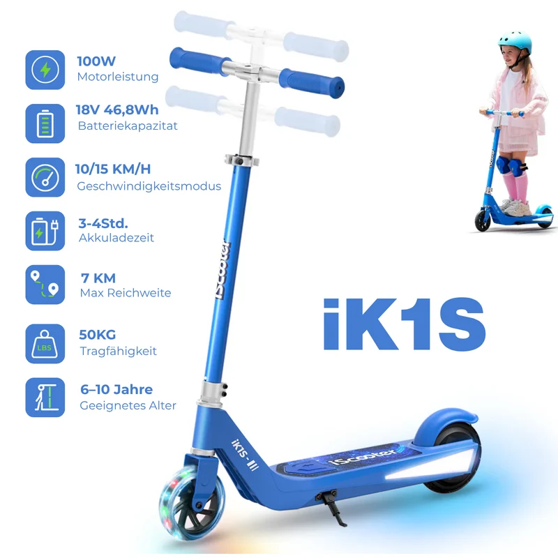 MiniSpider 2-in-1 Elektrischer Dreirad-Kinderscooter und Skateboard für Kinder ab 3 Jahre (Höhenverstellbare)