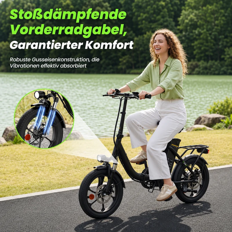 isinwheel U4 Klapp-E-Bike Urban bis zu 88 km Reichweite