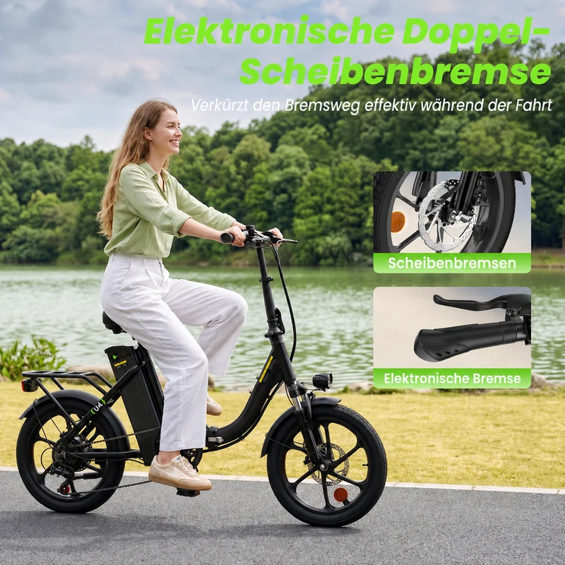 isinwheel U4 Klapp-E-Bike Urban bis zu 88 km Reichweite