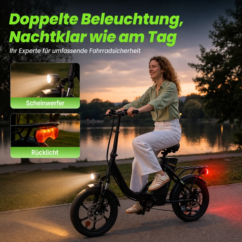 isinwheel U4 Klapp-E-Bike Urban bis zu 88 km Reichweite