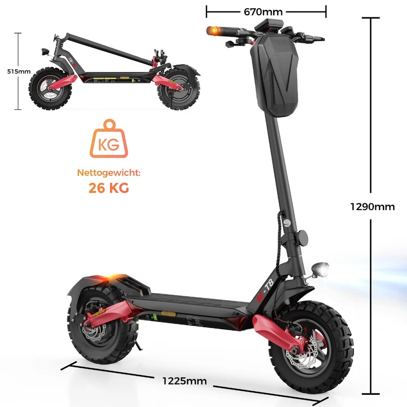 iScooter T8 Offroad E-Scooter Mit Straßenzulassung (ABE/eKFV)