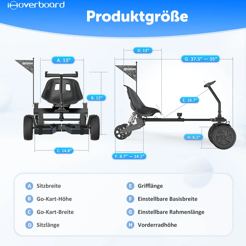 Q6 Hoverboard Sitz(NICHT kompatibel mit H1 Hoverboard)