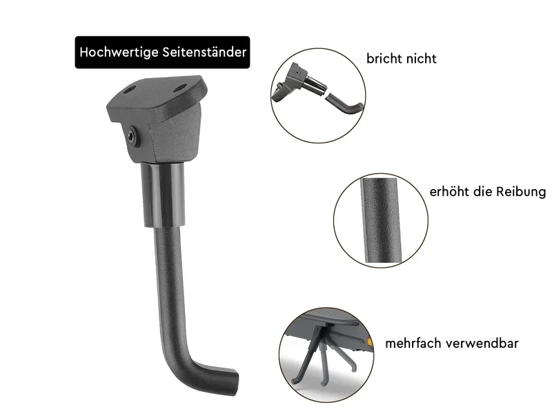 Seitenständer aus Aluminiumlegierung (Grau) für M365/Pro/Pro2