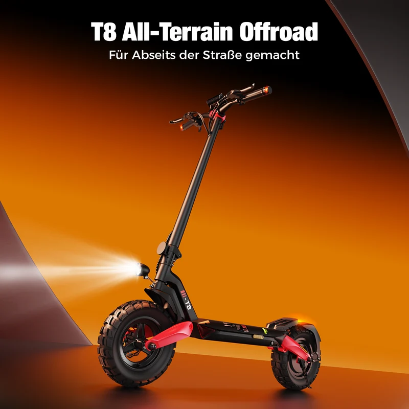 isinwheel T8 High-Performance Offroad E-Scooter Mit Straßenzulassung (ABE, eKFV)