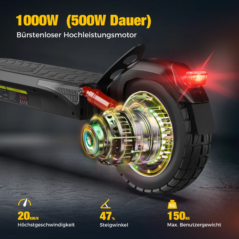 isinwheel T4 All-Terrain Offroad E-Scooter Mit Straßenzulassung (ABE, eKFV)
