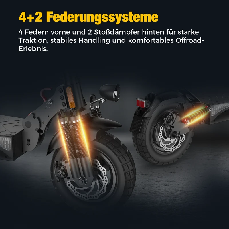 isinwheel T4 All-Terrain Offroad E-Scooter Mit Straßenzulassung (ABE, eKFV)