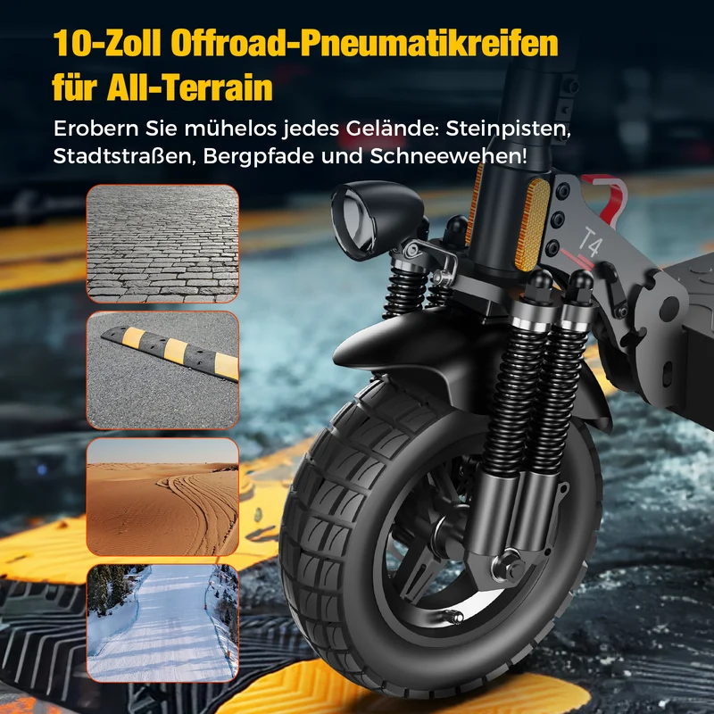isinwheel T4 All-Terrain Offroad E-Scooter Mit Straßenzulassung (ABE, eKFV)