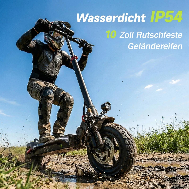 isinwheel T4 All-Terrain Offroad E-Scooter Mit Straßenzulassung (ABE, eKFV)