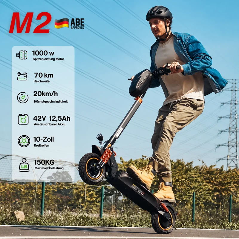 isinwheel T4 All-Terrain Offroad E-Scooter Mit Straßenzulassung (ABE, eKFV)