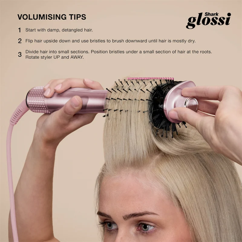 Glossi 2-in-1 Hot Tool and Air Glosser - Peony Pink