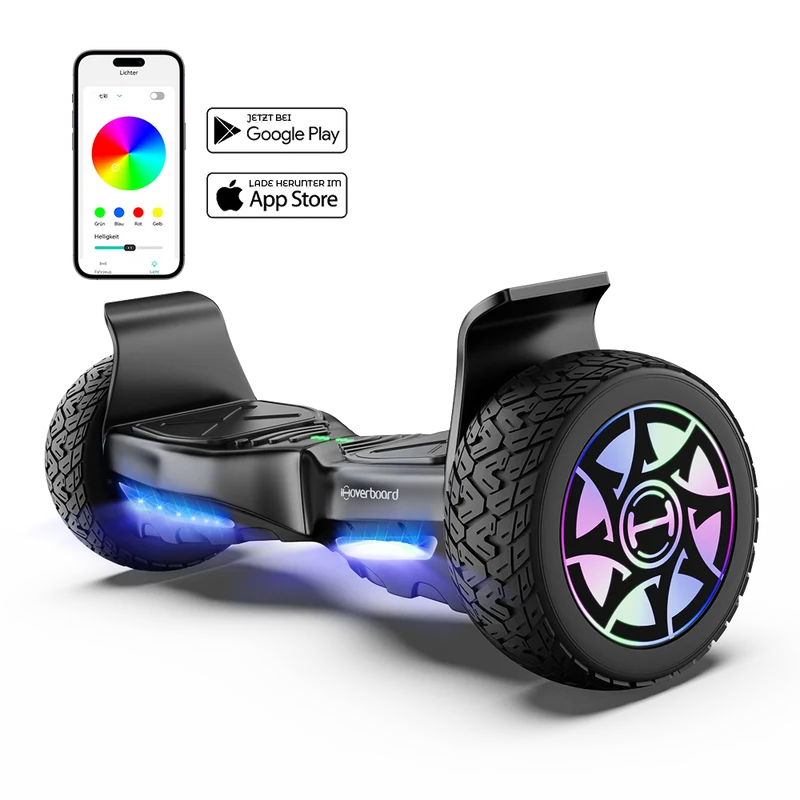 iHoverboard H8/H8MAX LED Schwarz Hoverboard Gelände 8.5"